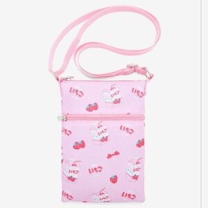 Strawberry Milk Passport Crossbody Bag